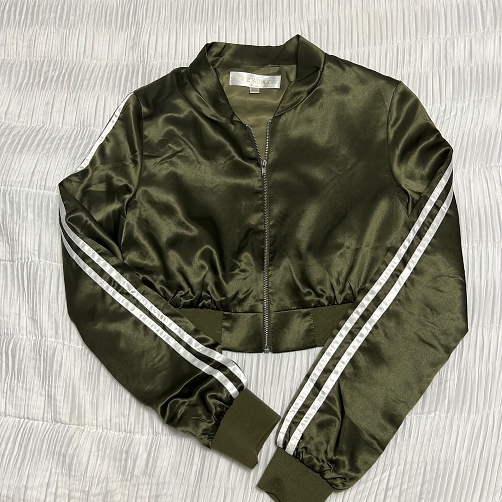Silk cropped jacket